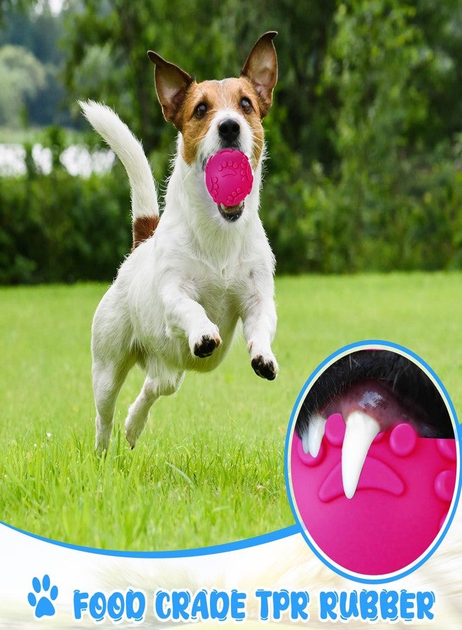 Motionchic 24 Pcs Dog Squeaky Balls Bulk Rubber Squeaky Dog Toys Puppy Balls for Small Medium Pet Interactive Puppy Chew Toys Beach Outdoor, Footprint Shape - Image 5